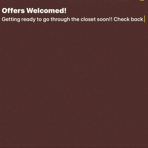 Offers welcomed within reason